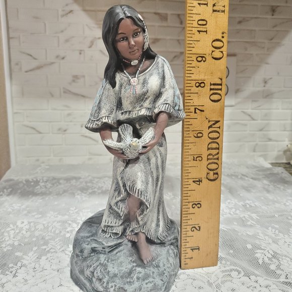 Native American Maiden with dove Hand Painted - Picture 10 of 11